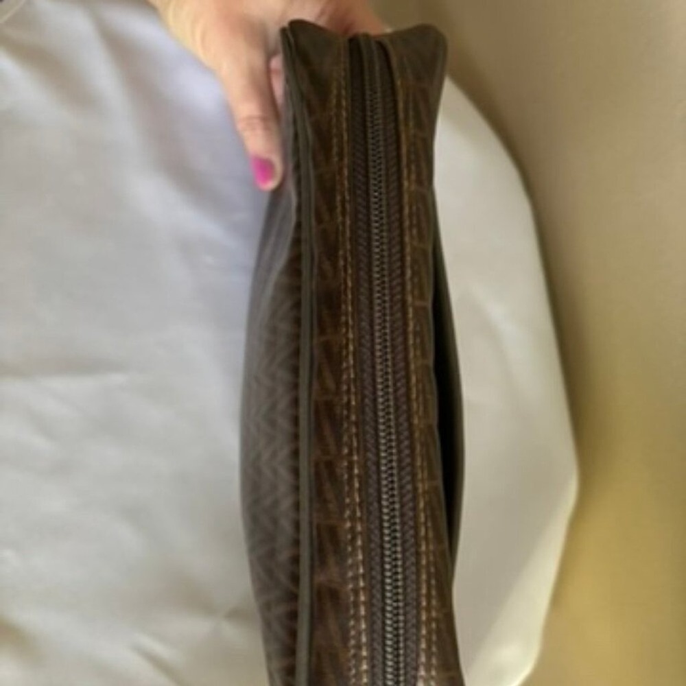 Mario Valentino‎ Clutch Bag Brown PVC - Picture 10 of 16